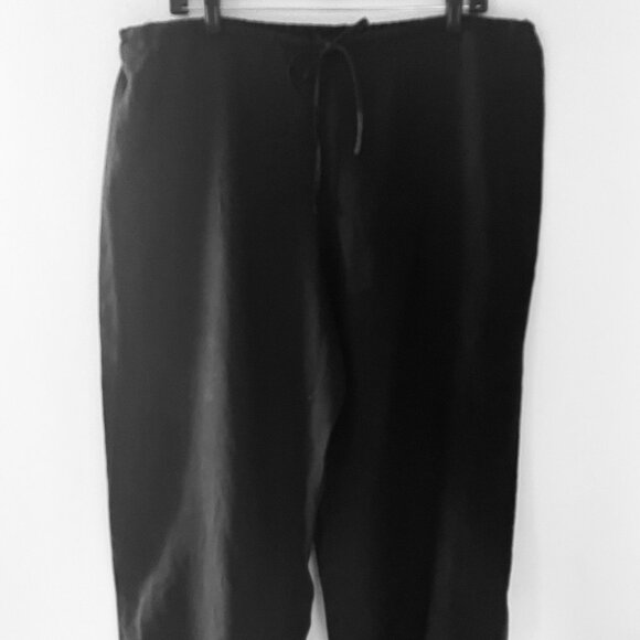 EILEEN FISHER Women's L 100% Irish Linen Wide-Leg High-Rise Cropped Pants - Picture 7 of 16